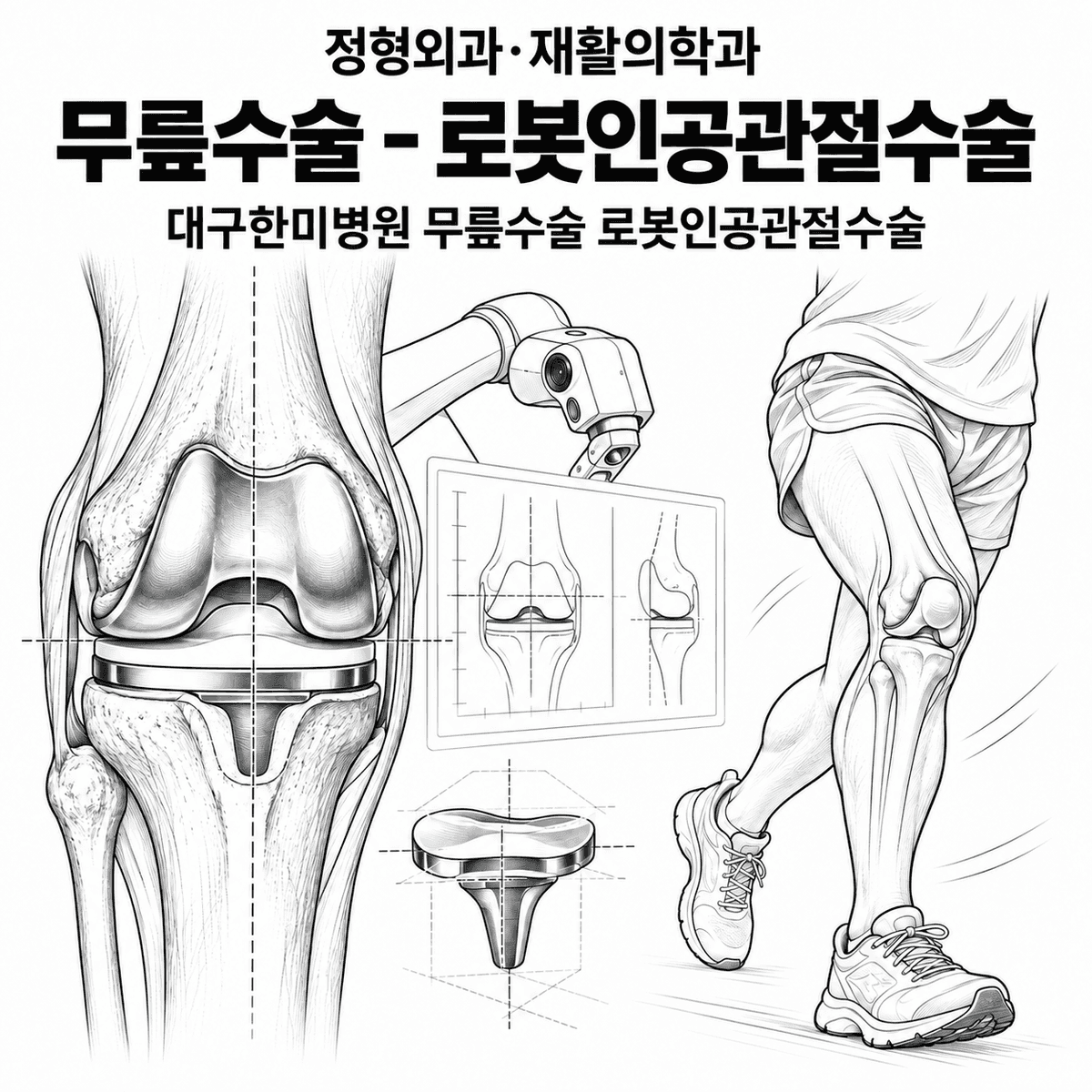대구 정형외과 무릎수술 - 로봇인공관절수술 핵심 정보 이미지