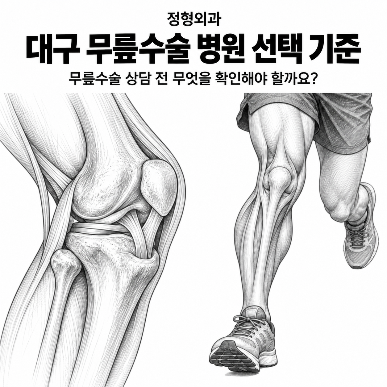 대구 정형외과 무릎수술 병원 선택 기준 핵심 정보 이미지